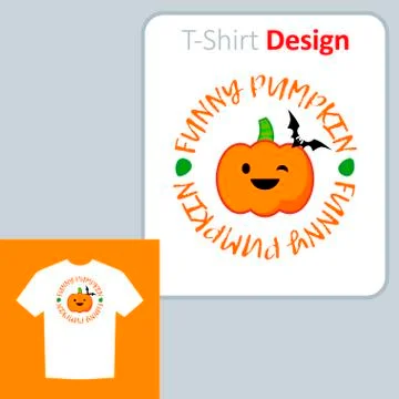 Drawing with a pumpkin for Halloween. Stock Illustration