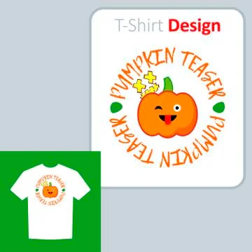 Drawing with a pumpkin for Halloween. Stock Illustration