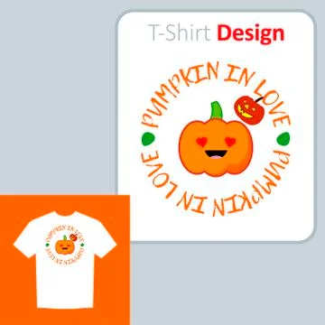 Drawing with a pumpkin for Halloween. Stock Illustration