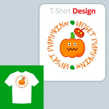 Drawing with a pumpkin for Halloween. Stock Illustration