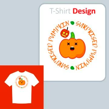 Drawing with a pumpkin for Halloween. Stock Illustration