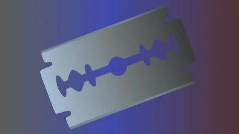 A drawing of a razorblade Stock Illustration