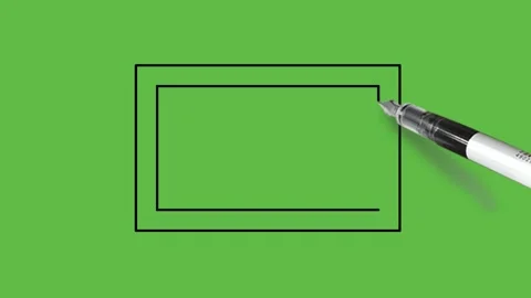 Drawing rectangle frame design with pink border and black outline on abstract 動画素材 161934006