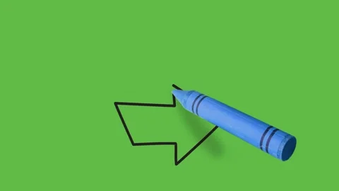 Drawing an red arrow on right direction on green background Vidéo 135302968