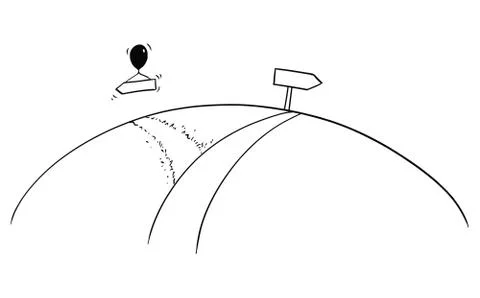 Drawing of Road and Different Creative Way Illustrazione stock