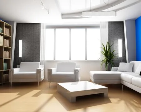 Drawing room 3d Stock Illustration