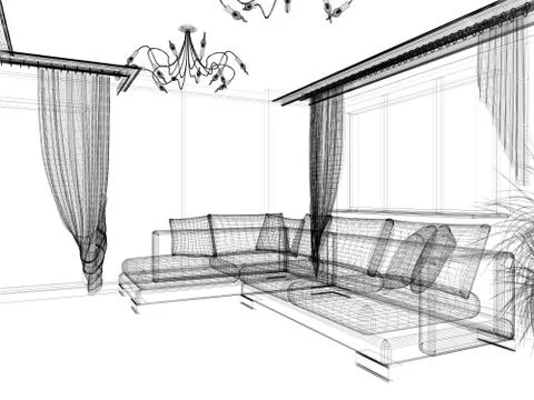 Drawing room Stock Illustration