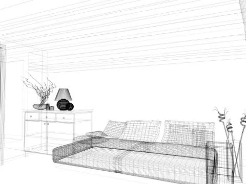 Drawing room Stock Illustration