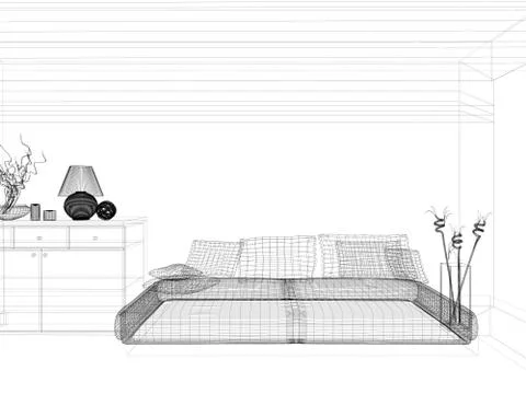 Drawing room Stock Illustration