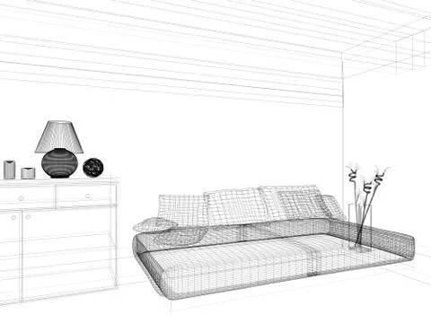 Drawing room Stock Illustration