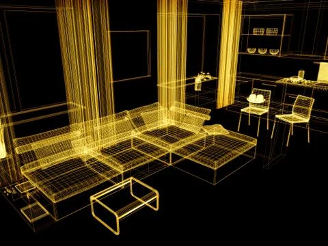 Drawing room Stock Illustration