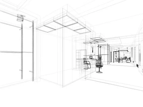 Drawing room Stock Illustration