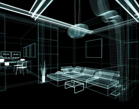 Drawing room Stock Illustration