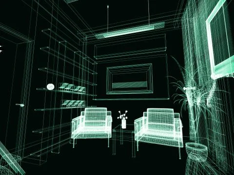 Drawing room Stock Illustration