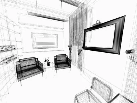 Drawing room Stock Illustration
