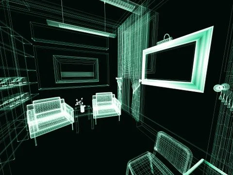 Drawing room Stock Illustration