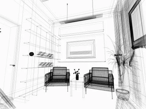 Drawing room Stock Illustration