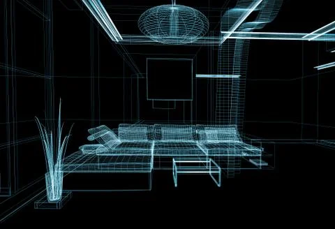 Drawing room Stock Illustration