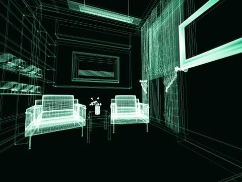 Drawing room Stock Illustration