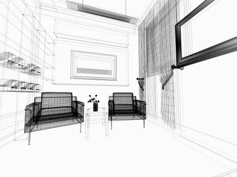 Drawing room Stock Illustration