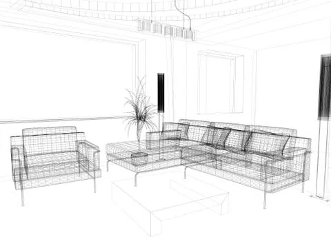 Drawing room Stock Illustration