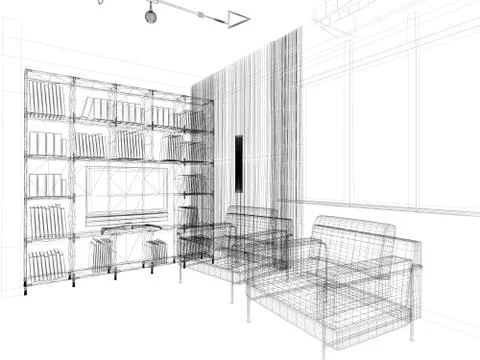 Drawing room Stock Illustration