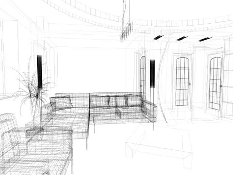 Drawing room Stock Illustration