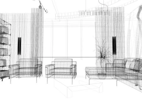 Drawing room Stock Illustration