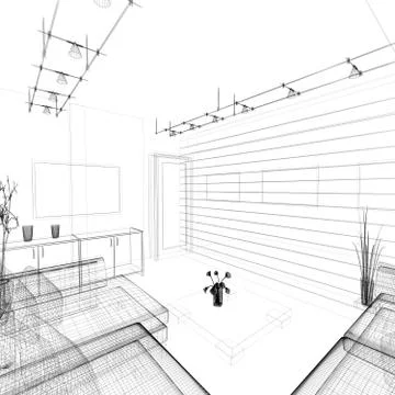 Drawing room Stock Illustration