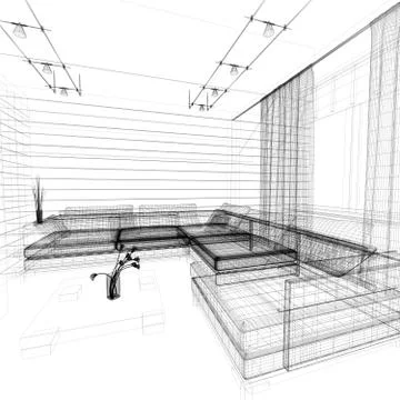 Drawing room Stock Illustration