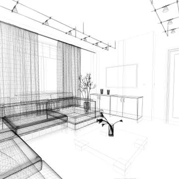 Drawing room Stock Illustration