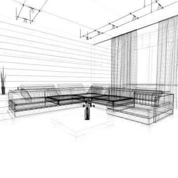 Drawing room Stock Illustration