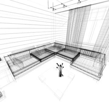 Drawing room Stock Illustration