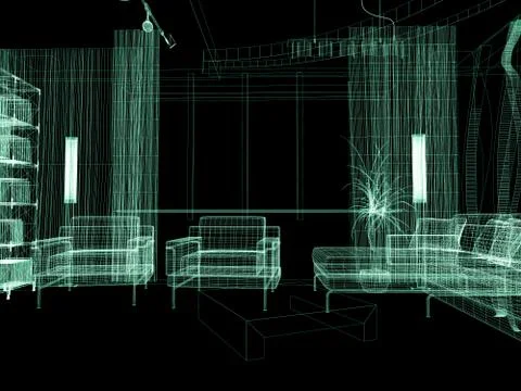 Drawing room Stock Illustration