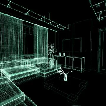 Drawing room Stock Illustration