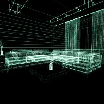 Drawing room Stock Illustration