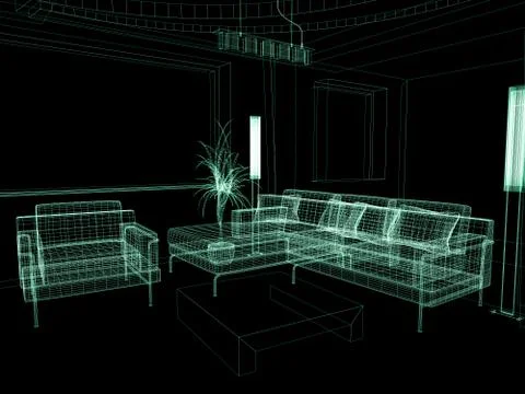 Drawing room Stock Illustration