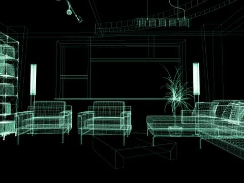 Drawing room Stock Illustration