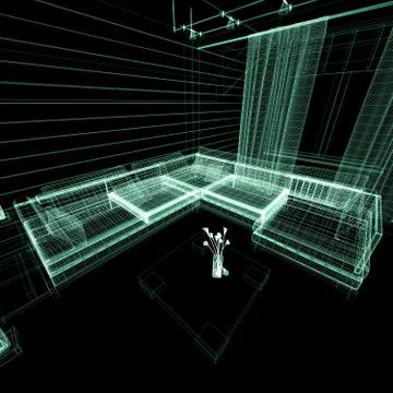 Drawing room Stock Illustration