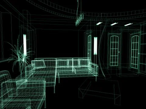 Drawing room Stock Illustration