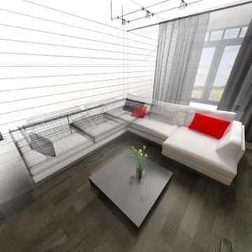 Drawing room Stock Illustration