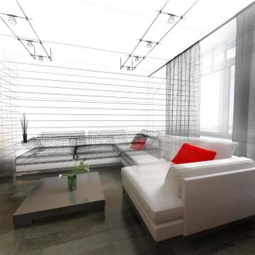 Drawing room Stock Illustration