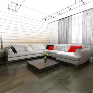 Drawing room Stock Illustration