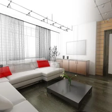 Drawing room Stock Illustration