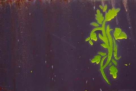 Drawing on rusty iron Stock Photos