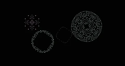 Drawing of salutes on a black background Stock Footage 142581271