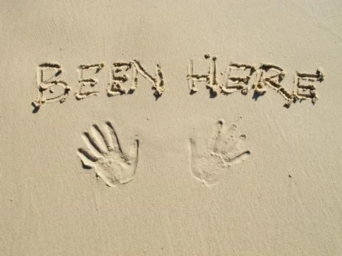 Drawing on the sand Stock Photos