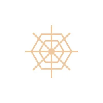 Drawing of scary spider web on white background Stock Illustration