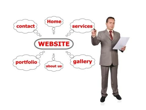 Drawing scheme website Stock Photos