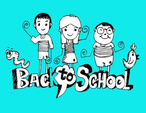 Drawing school items Back to School illustration Stock Illustration